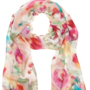 Kate Spade  Watercolor Multi Giverny Cotton Scarf